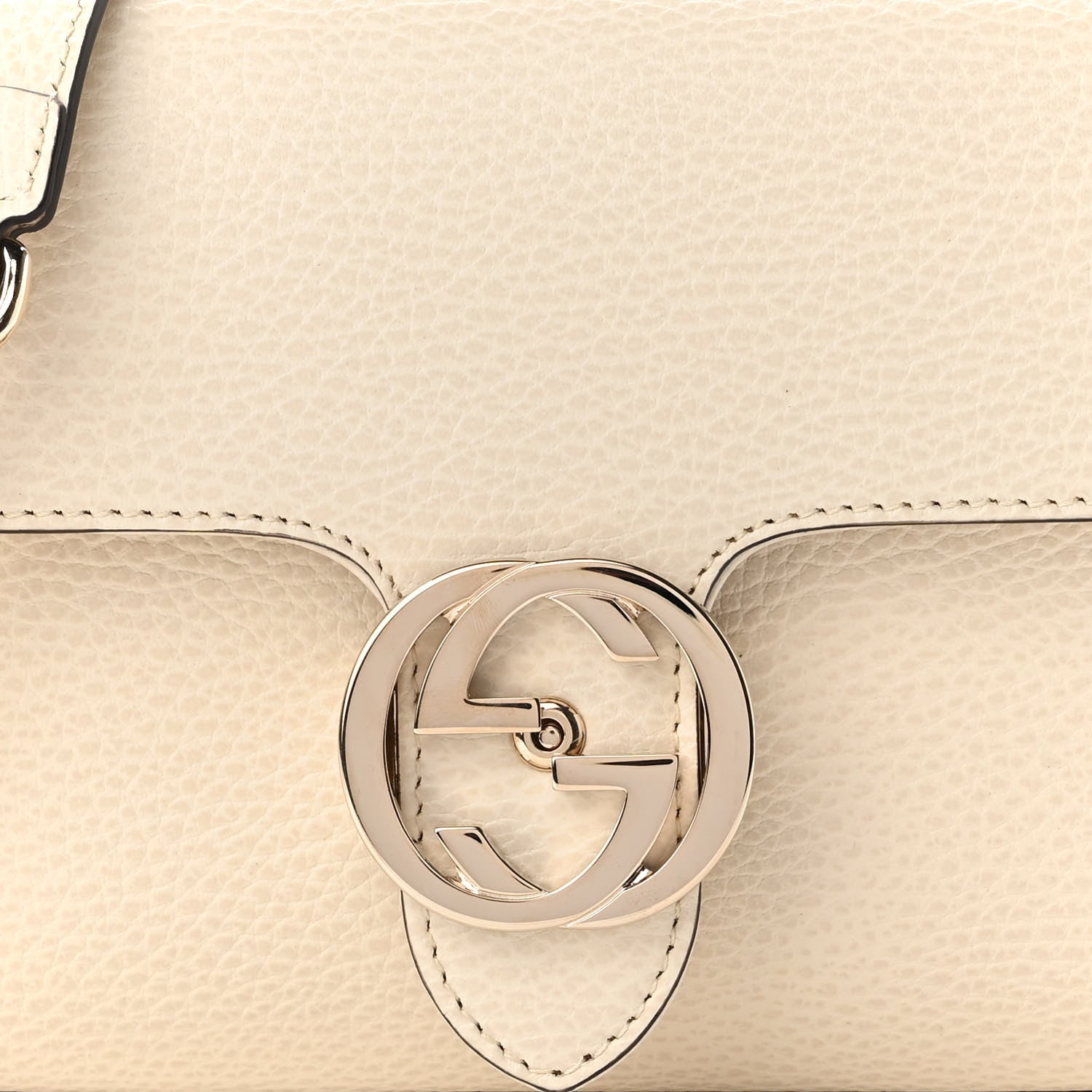 Gucci Dollar Calfskin Interlocking G Crossbody Bag Ivoire 8 of 9