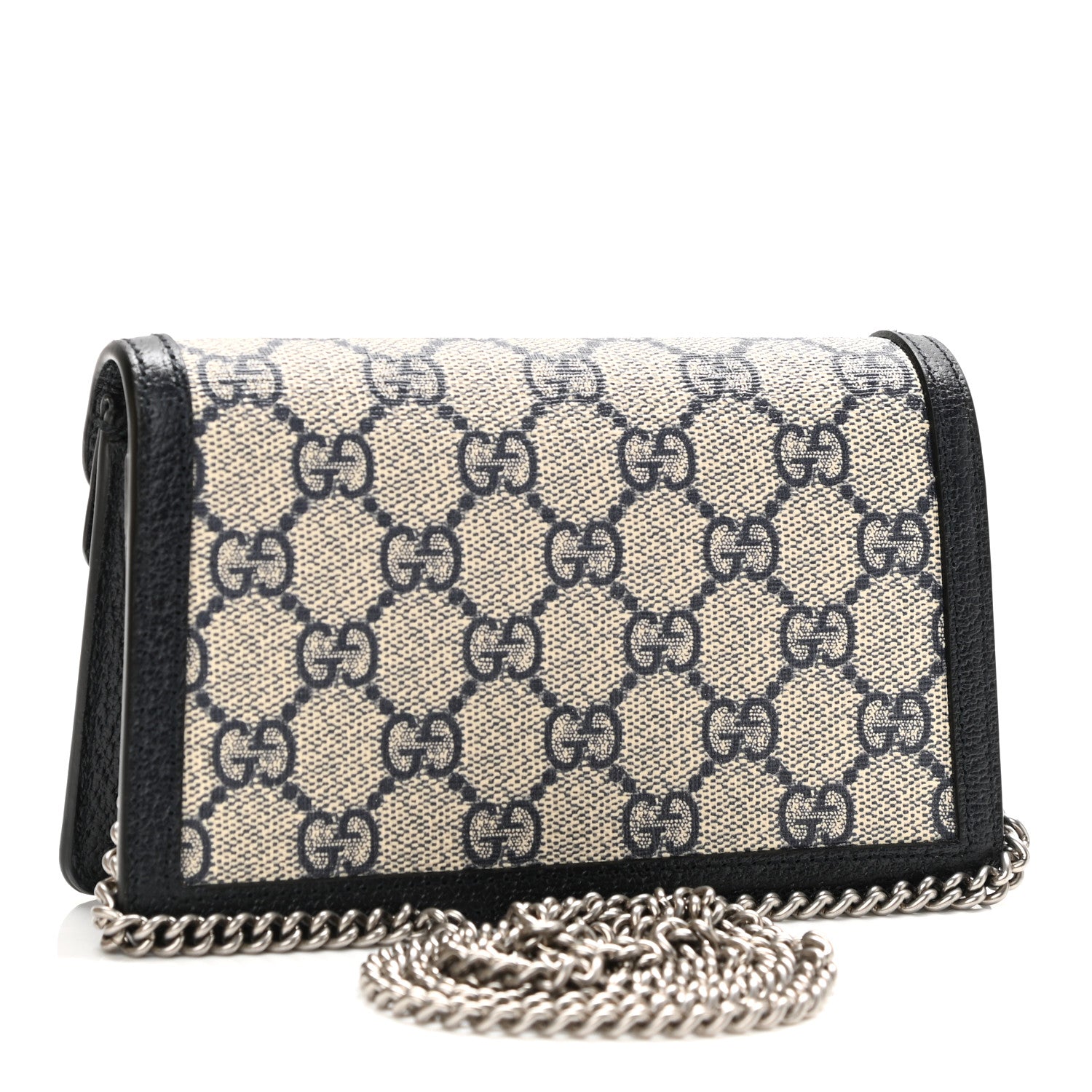 Gucci GG Supreme Monogram Textured Dollar Calfskin Super Mini Dionysus Shoulder Bag Beige Blue 4 of 11