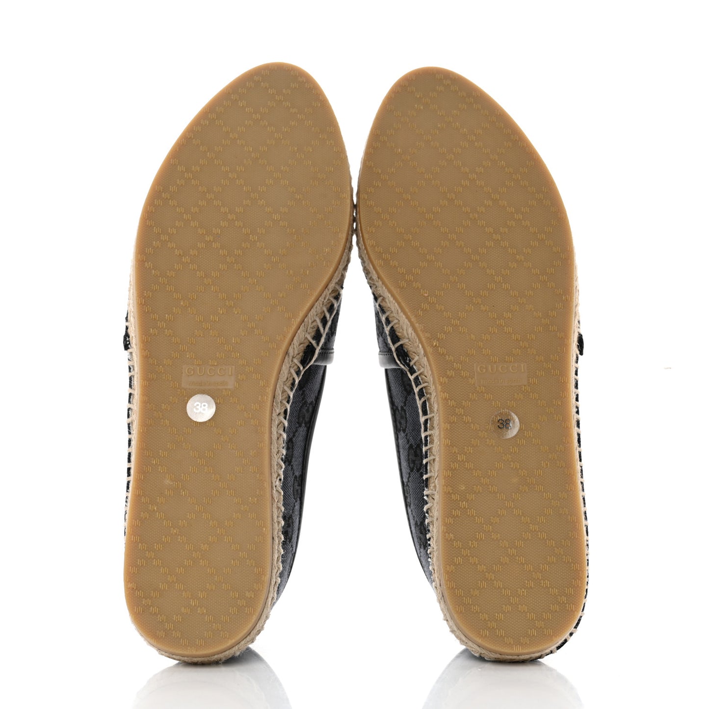Monogram Espadrilles 38 Black