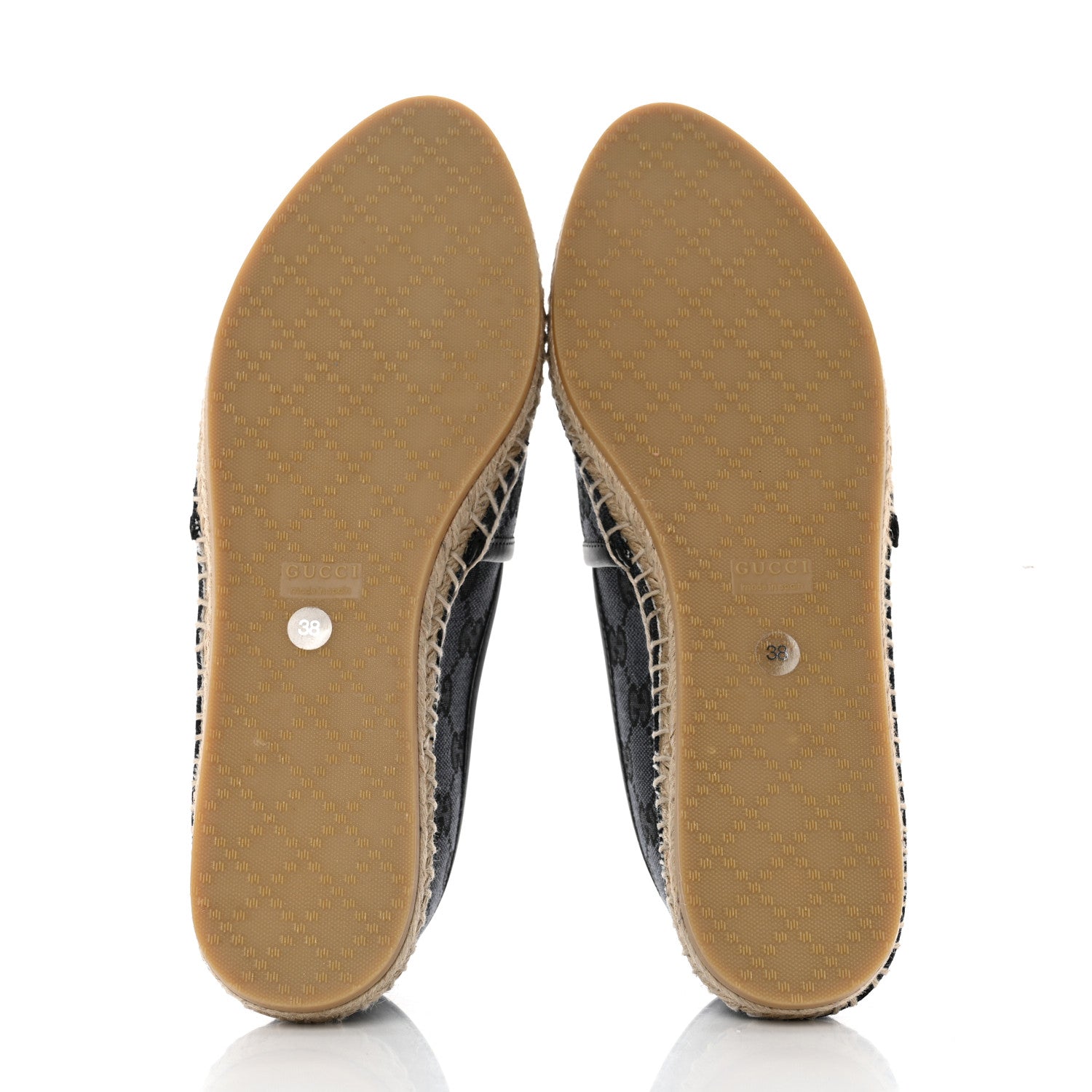 Gucci Monogram Espadrilles 38 Black 5 of 9