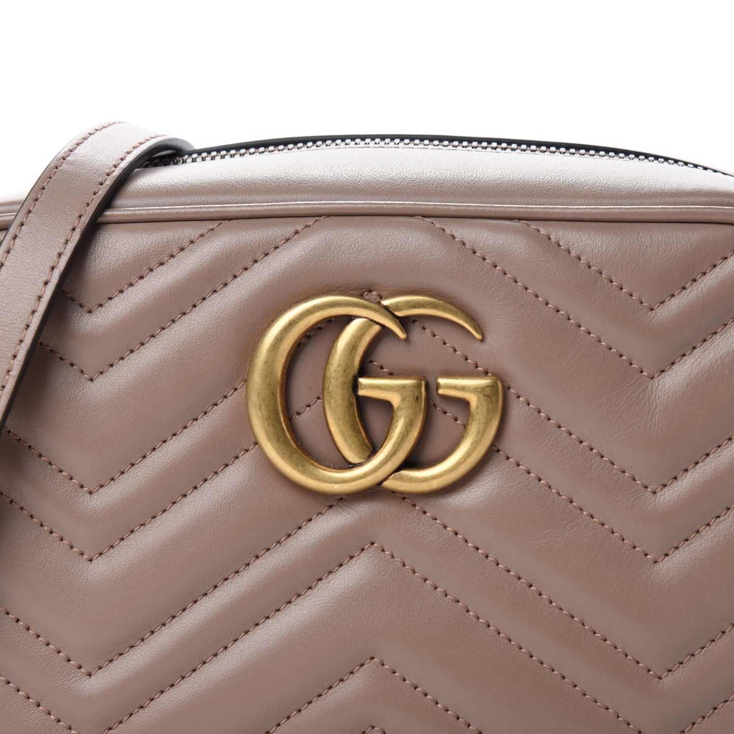 Calfskin Matelasse Small GG Marmont Chain Shoulder Bag Porcelain Rose