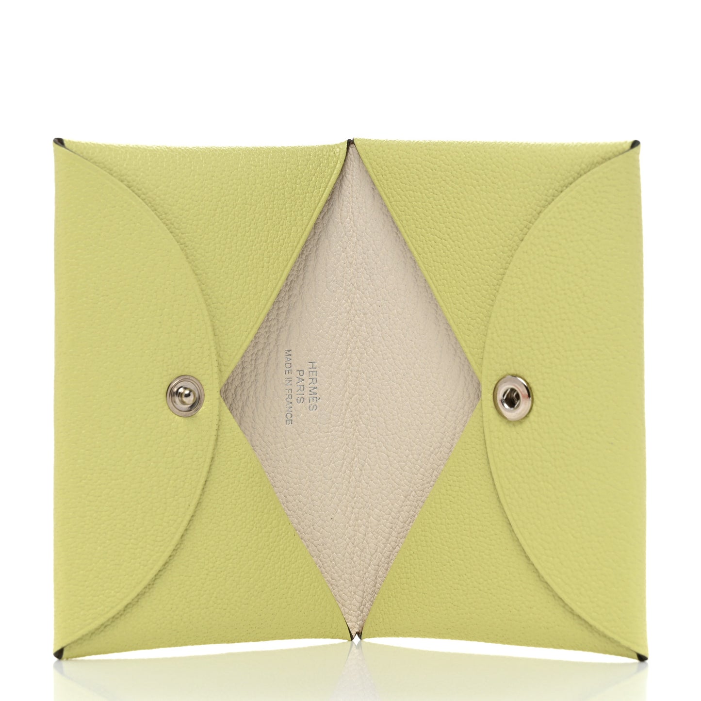Chevre Mysore Verso Calvi Card Case Jaune Bourgeon Nata