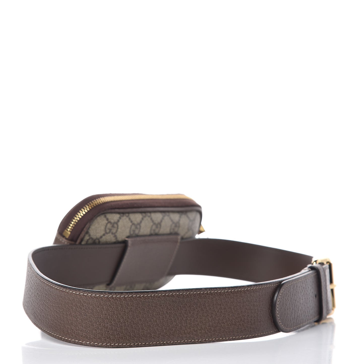 GG Supreme Monogram Ophidia Belted iPhone Case 95 38 Dark Brown