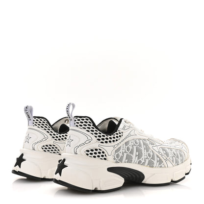 Christian Dior Technical Fabric Mesh Oblique Dior Vibe Sneakers  38 White Black 5 of 9