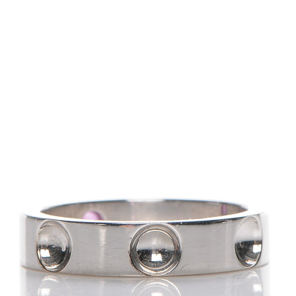 Louis Vuitton 18K White Gold Pink Safran Empreinte Ring 58 8.5 3 of 6