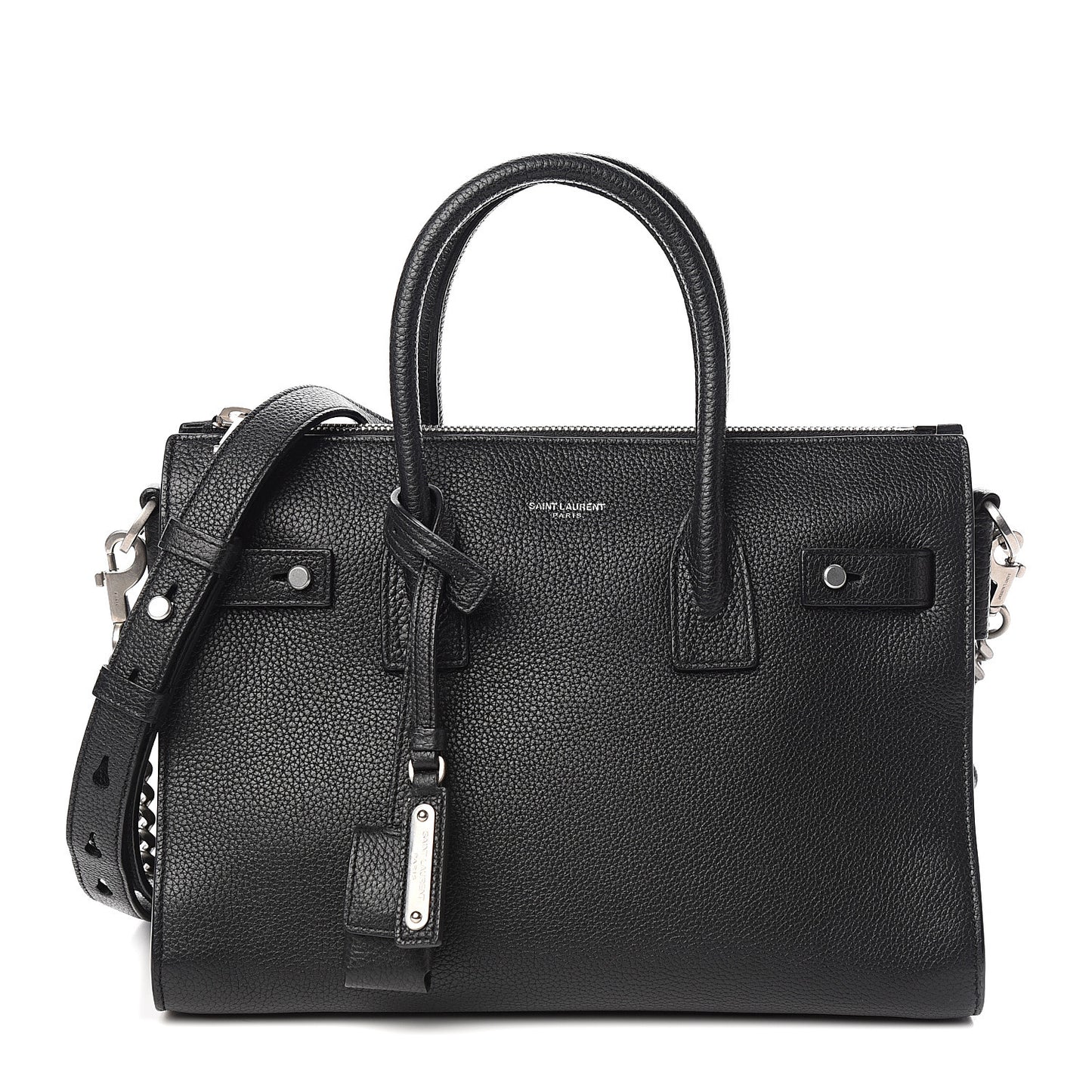 Grained Calfskin Baby Sac De Jour Souple Black