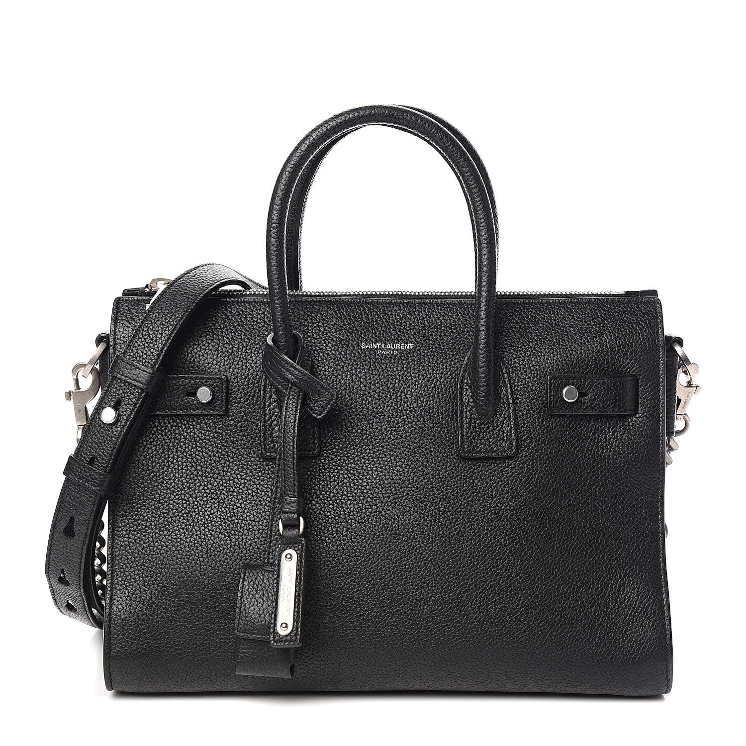 Saint Laurent Grained Calfskin Baby Sac De Jour Souple Black 1 of 9