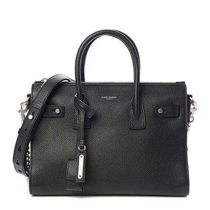 Saint Laurent Grained Calfskin Baby Sac De Jour Souple Black 1 of 9