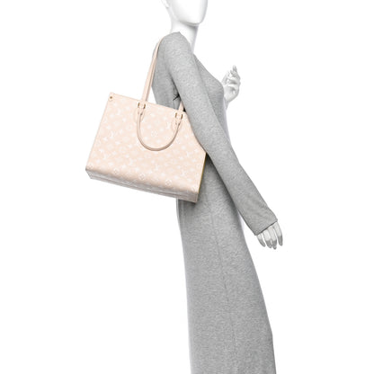 Louis Vuitton Empreinte Monogram Spring In The City Onthego MM Beige Pink Yellow 2 of 10