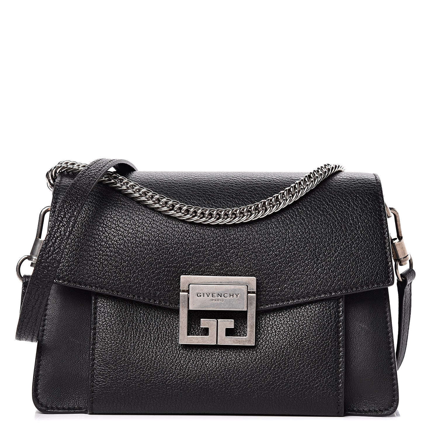 Givenchy Goatskin Small GV3 Shoulder Bag Black 1 of 9