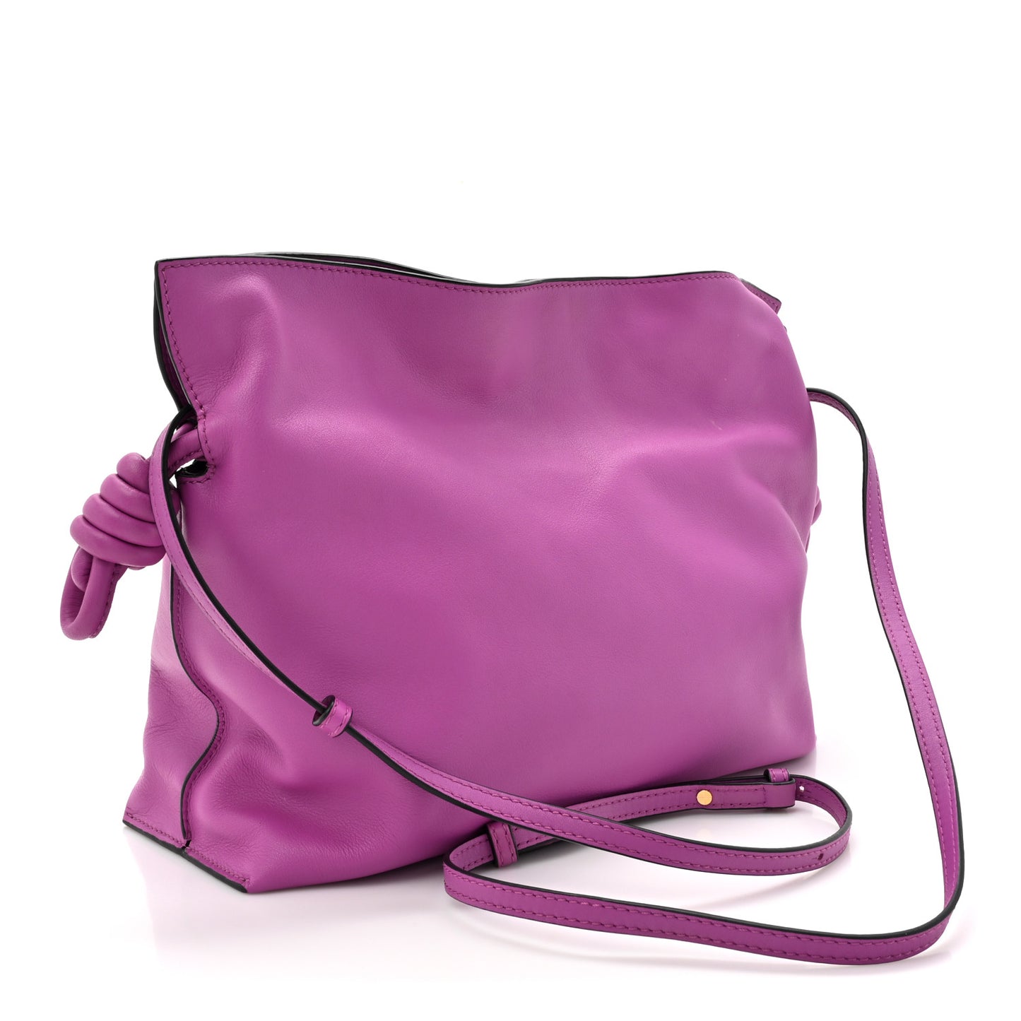 Nappa Medium Flamenco Knot Bag Purple