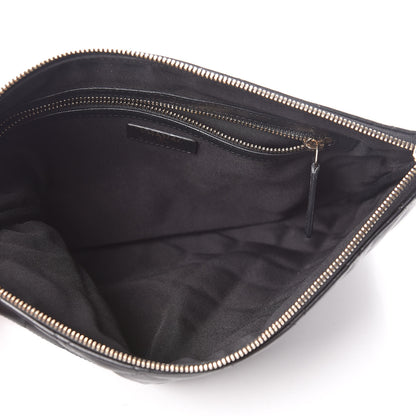 Chanel Lambskin Quilted Medium Cosmetic Case Black 5 of 10