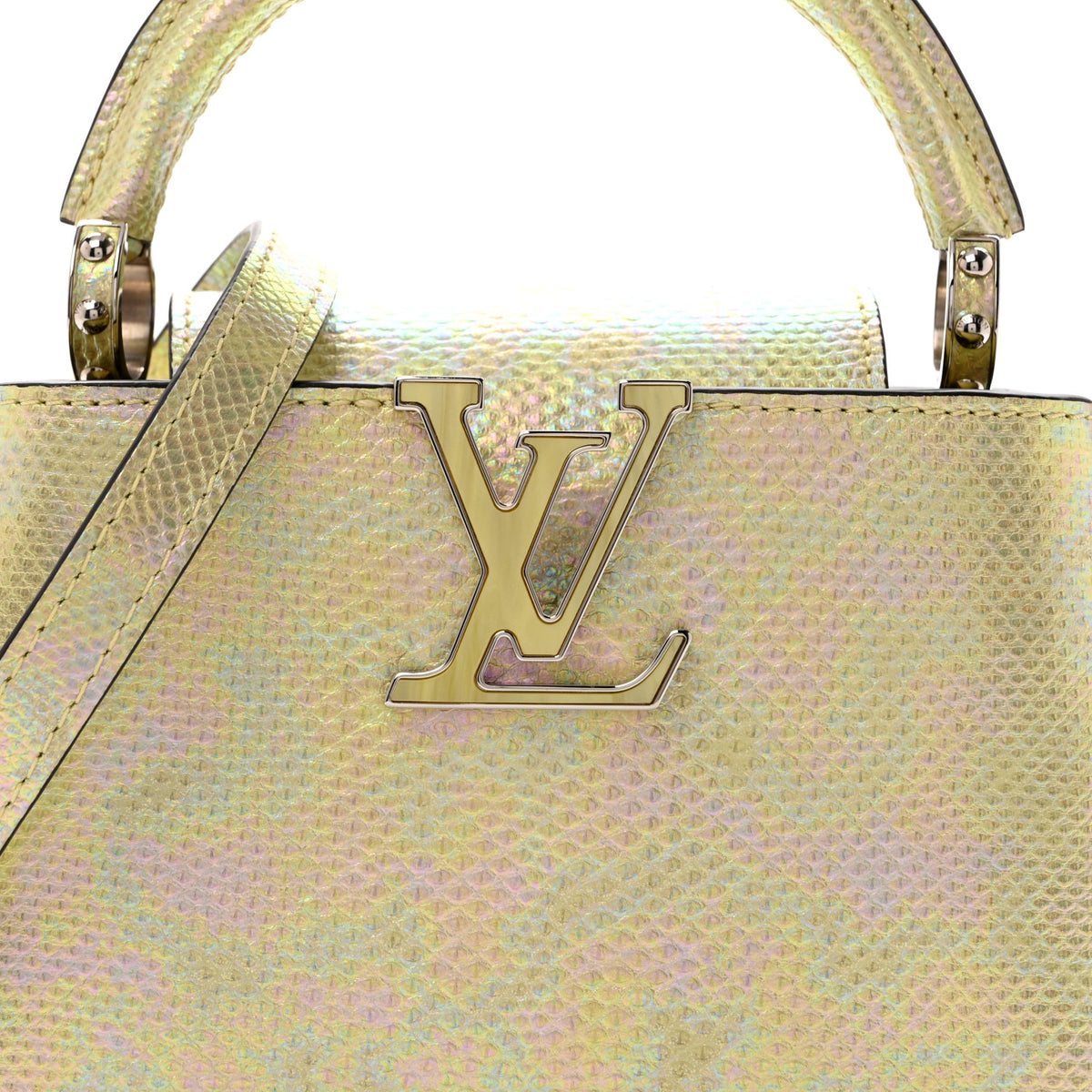 Iridescent Karung Capucines Mini Petrol