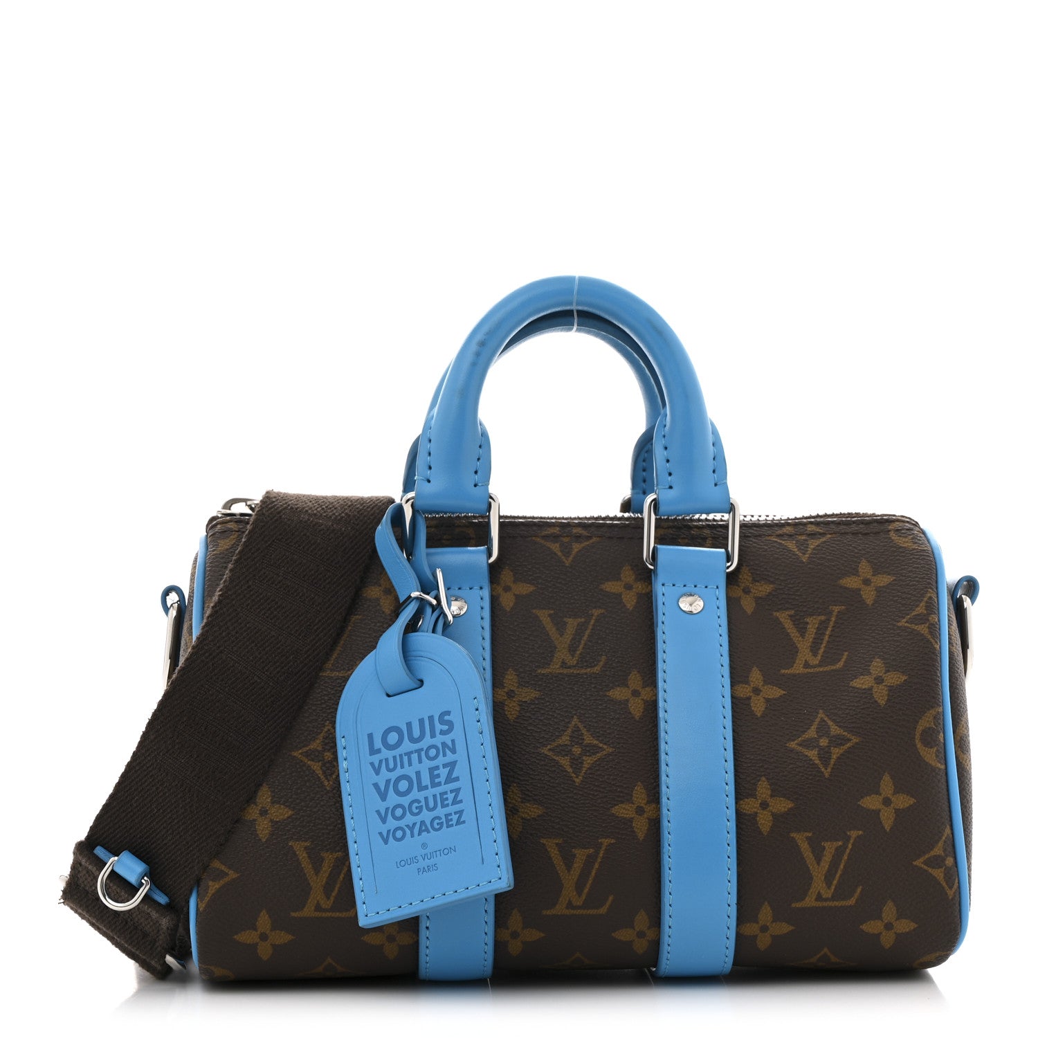 Louis Vuitton Monogram Macassar LV Colormania Keepall Bandouliere 25 Gaston Blue 1 of 13