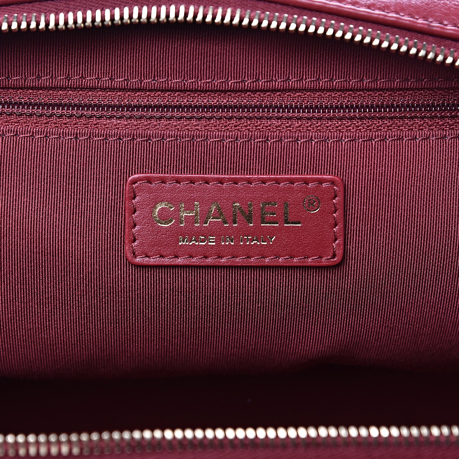 Chanel Calfskin Quilted CC Medium Vanity Case Dark Red 5 of 13