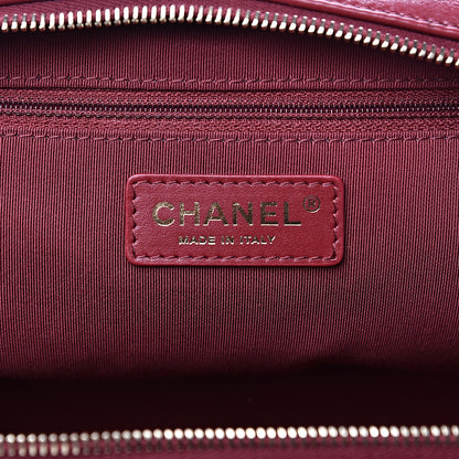 Chanel Calfskin Quilted CC Medium Vanity Case Dark Red 5 of 12