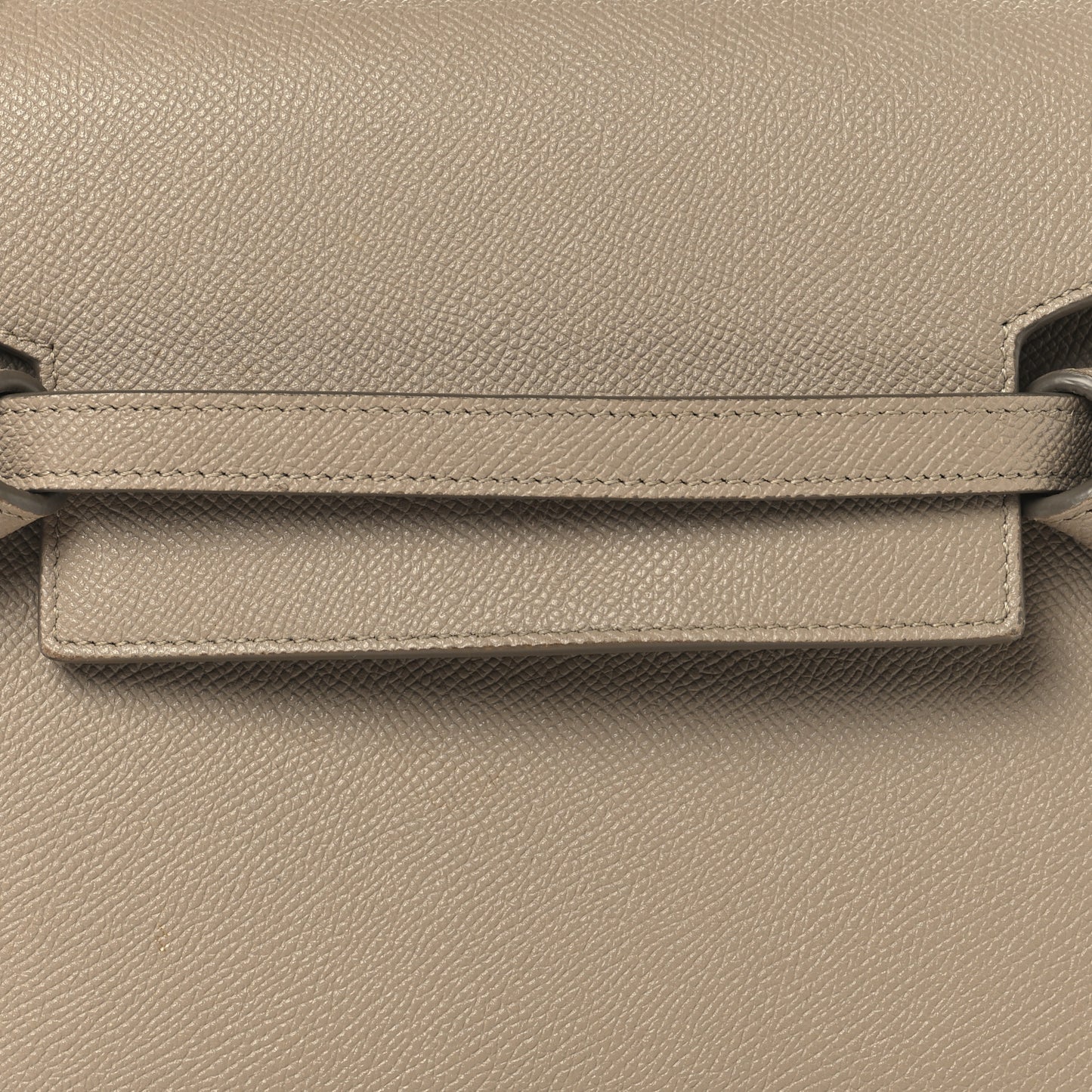 Grained Calfskin Micro Belt Bag Light Taupe