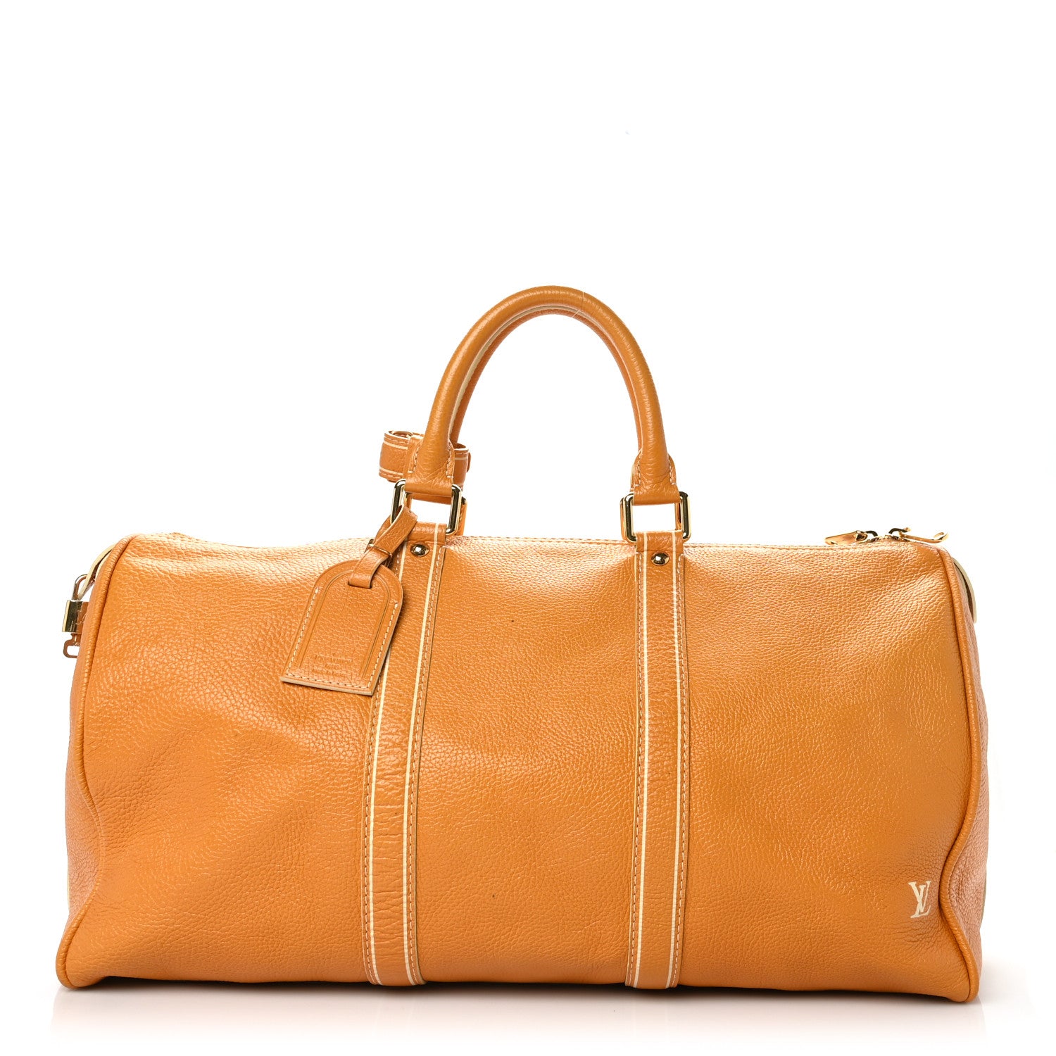 Louis Vuitton Tobago Calfskin Keepall 50 Yellow 1 of 12
