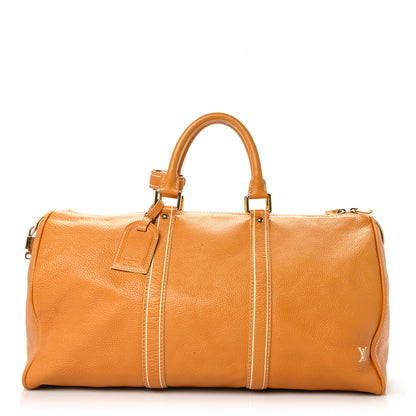 Louis Vuitton Tobago Calfskin Keepall 50 Yellow 1 of 12