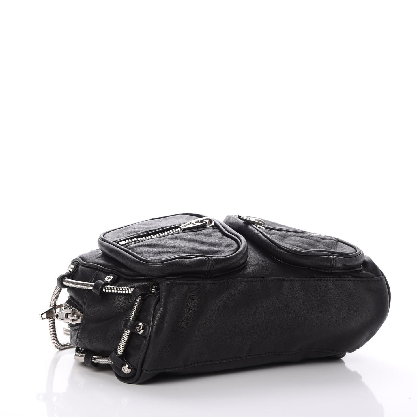 Washed Lambskin Brenda Chain Shoulder Bag Black