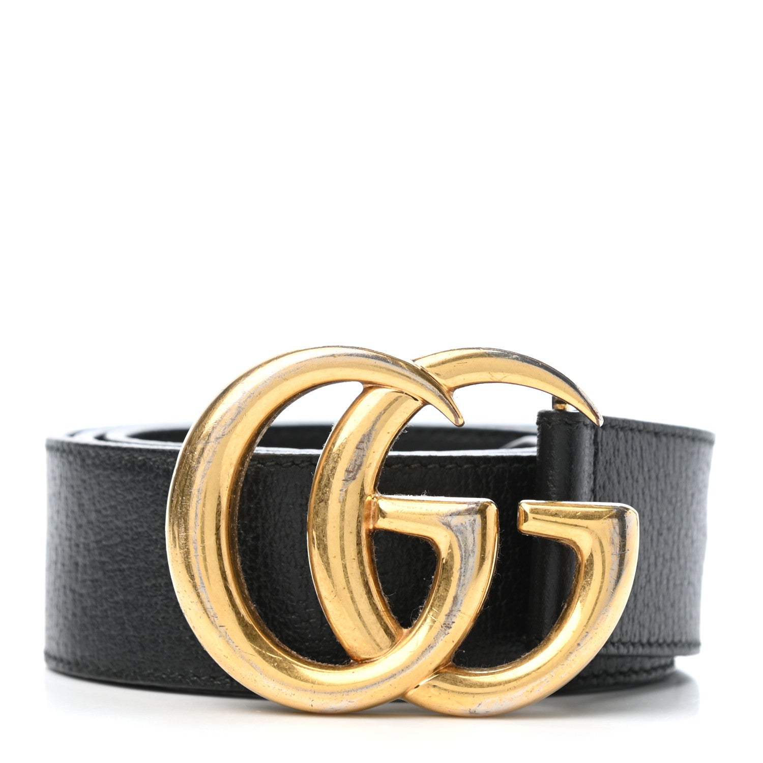 Gucci Textured Calfskin Double G 40mm Belt 80 32 Black 1 of 4