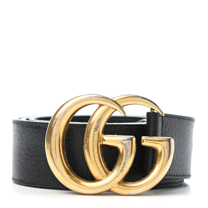 Gucci Textured Calfskin Double G 40mm Belt 80 32 Black 1 of 4
