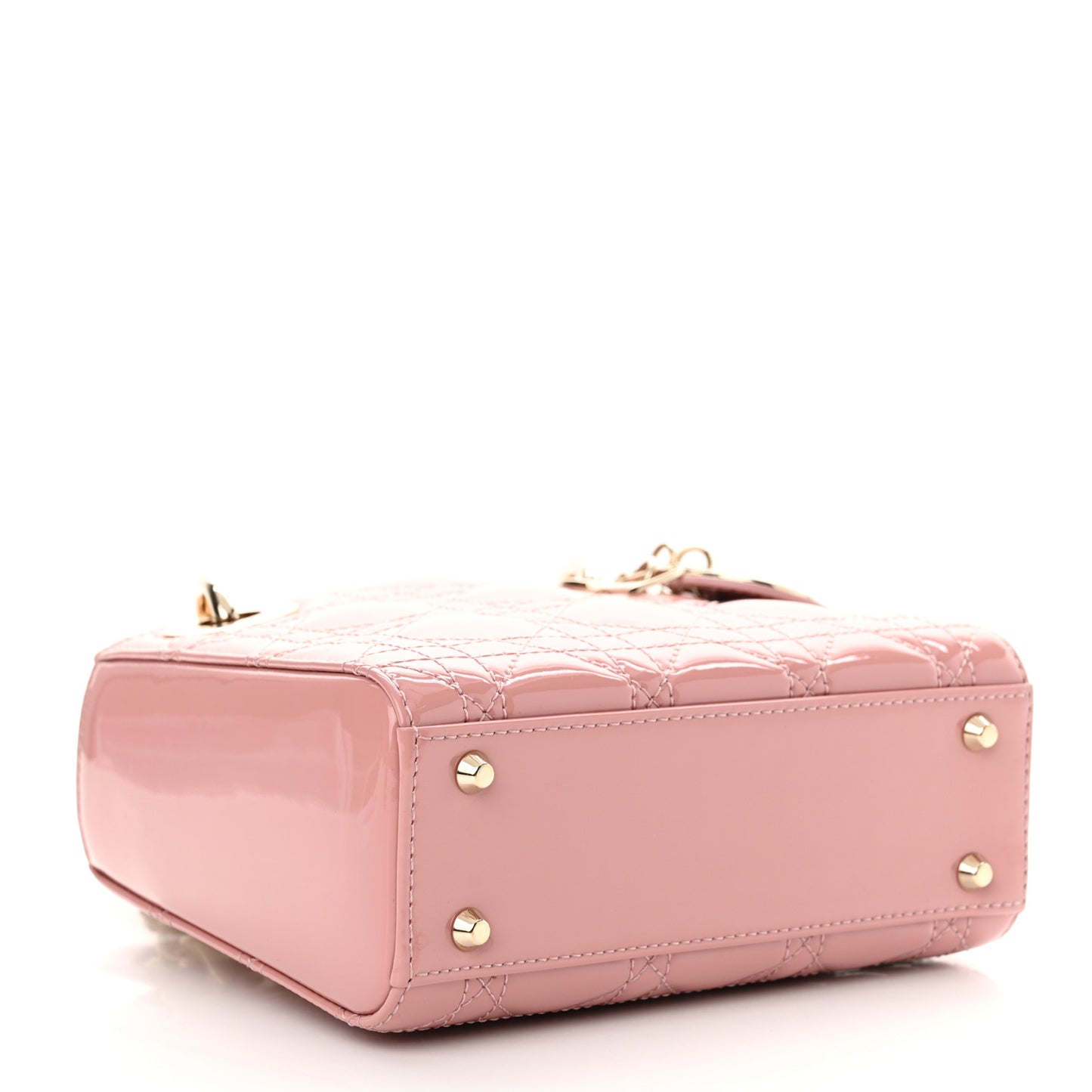 Patent Cannage Mini Lady Dior Pink