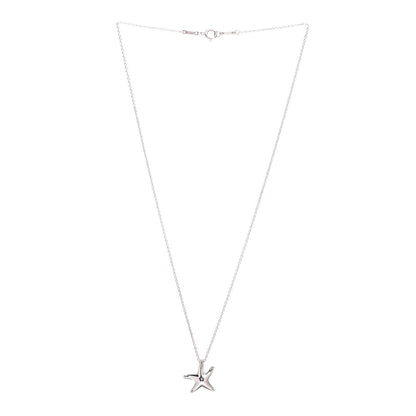 Tiffany Sterling Silver 15mm Elsa Peretti Starfish Pendant Necklace 2 of 5