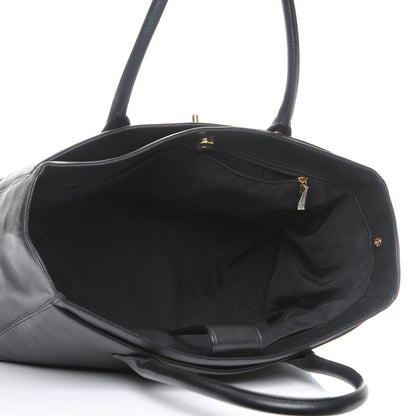 Chanel Calfskin Cerf Executive Shopper Tote Black 5 of 11