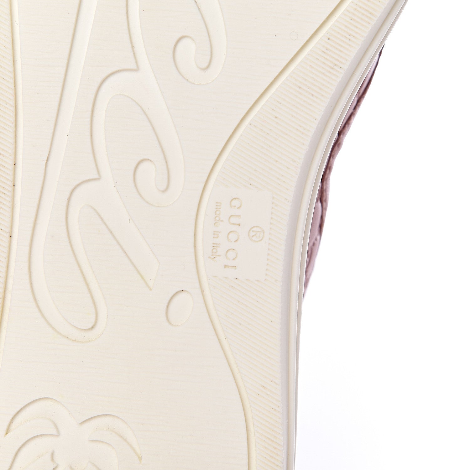 Gucci Soft Microguccissima Womens Slip On Sneakers 37 Soft Pink White 10 of 13
