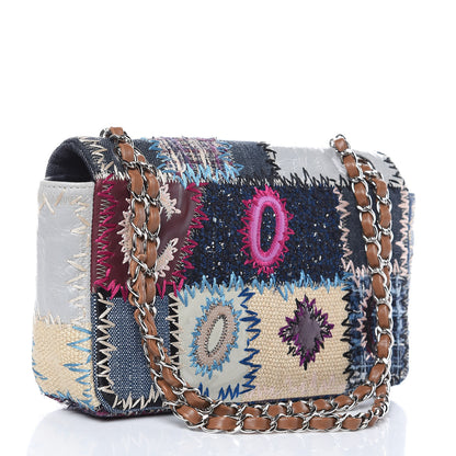Chanel Denim Tweed Patchwork Medium Single Flap Multicolor 3 of 13