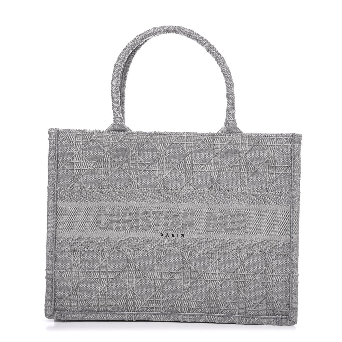 Embroidered Medium Book Tote Stone