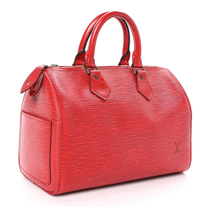 Louis Vuitton Epi Speedy 25 Castillan Red 3 of 14