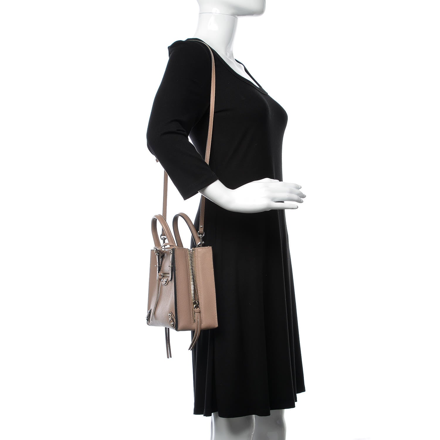 Balenciaga Grained Calfskin Papier Mini A4 Zip Around Tote Beige 2 of 8