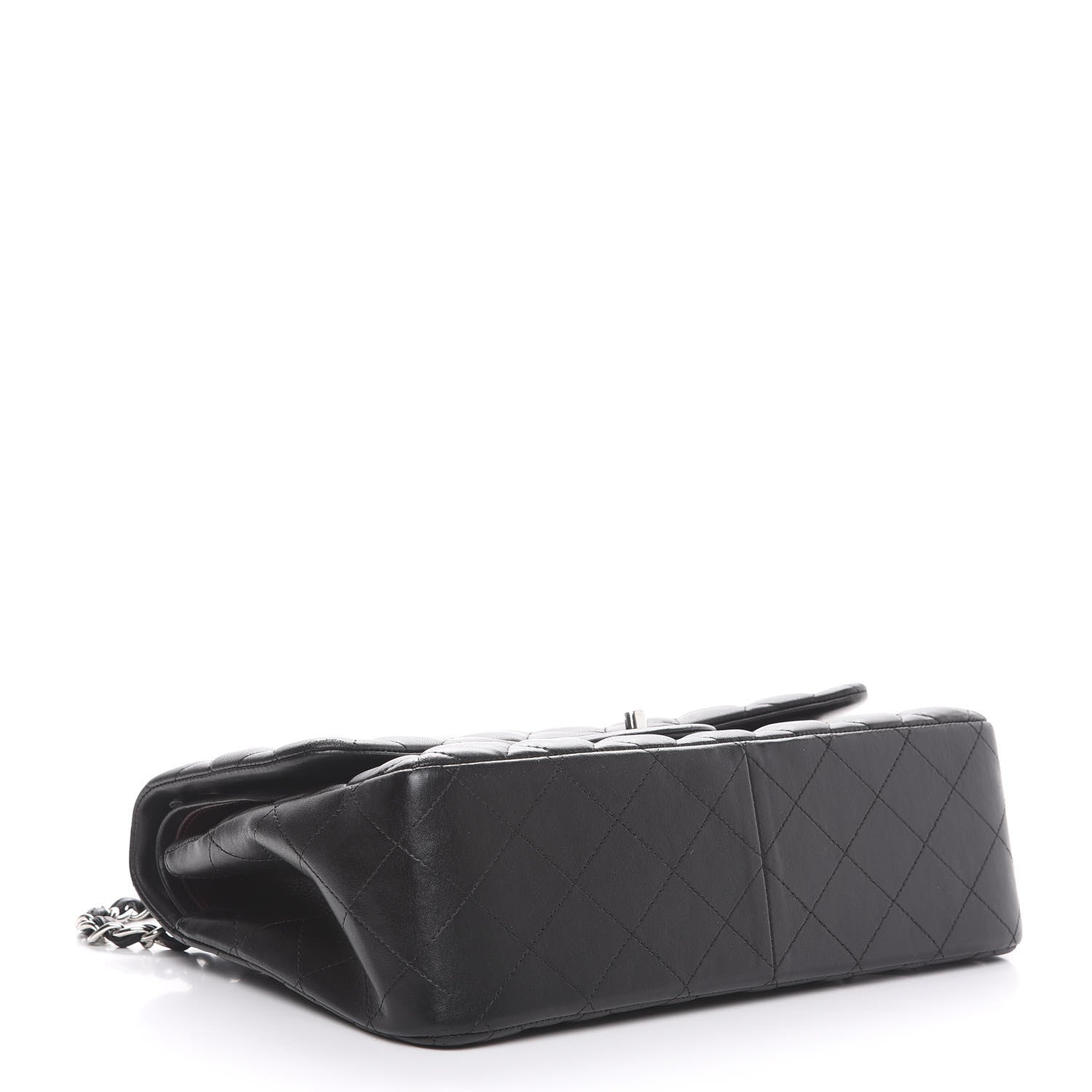 Chanel Lambskin Quilted Jumbo Double Flap Black 3 of 13