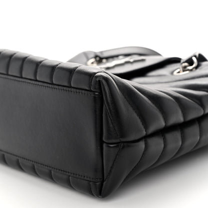 Saint Laurent Calfskin Y Quilted Monogram Small Loulou Shopper Black 10 of 11