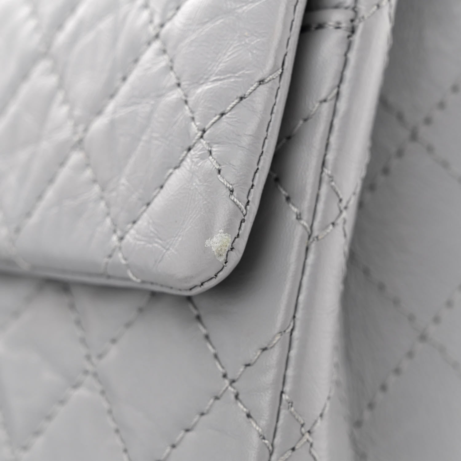 Chanel Aged Calfskin Quilted 2.55 Reissue 225 Flap Grey 11 of 14