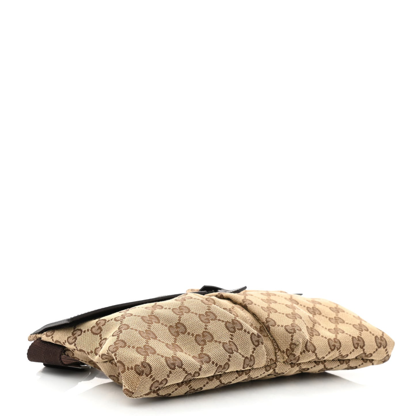 GG Monogram Double Pocket Belt Bag Dark Brown