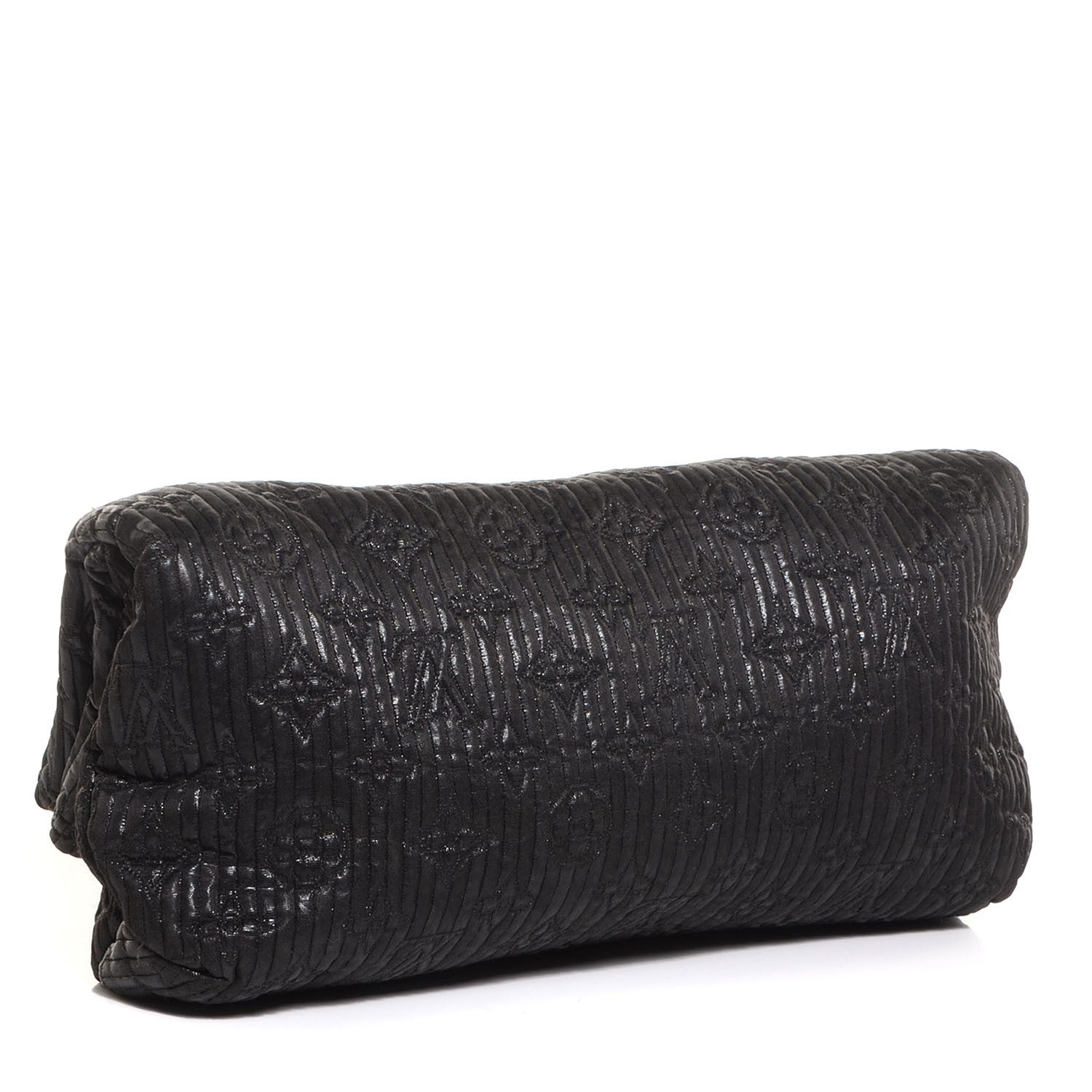 Louis Vuitton Calfskin Quilted Monogram Altair Clutch Black 3 of 8