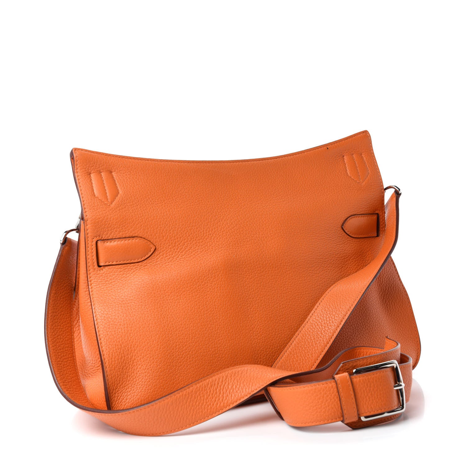 Hermes Taurillon Clemence Jypsiere 34 Orange 3 of 15