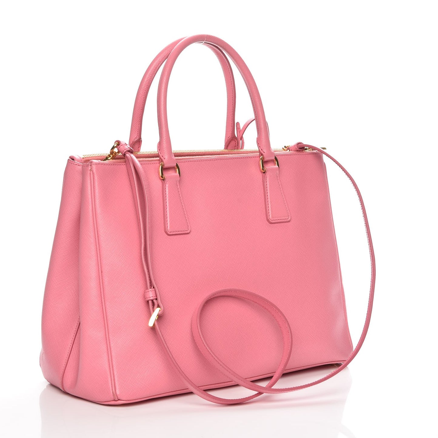 Saffiano Medium Galleria Double Zip Tote Geranio