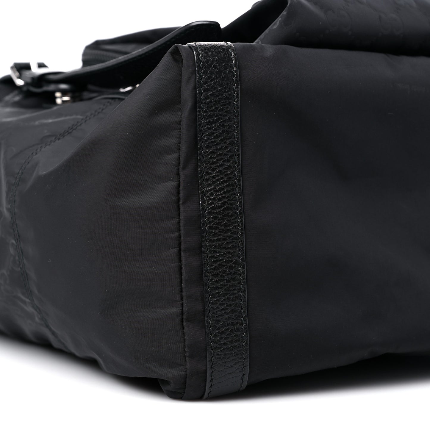 Nylon Monogram Medium Light Double Buckle Backpack Black