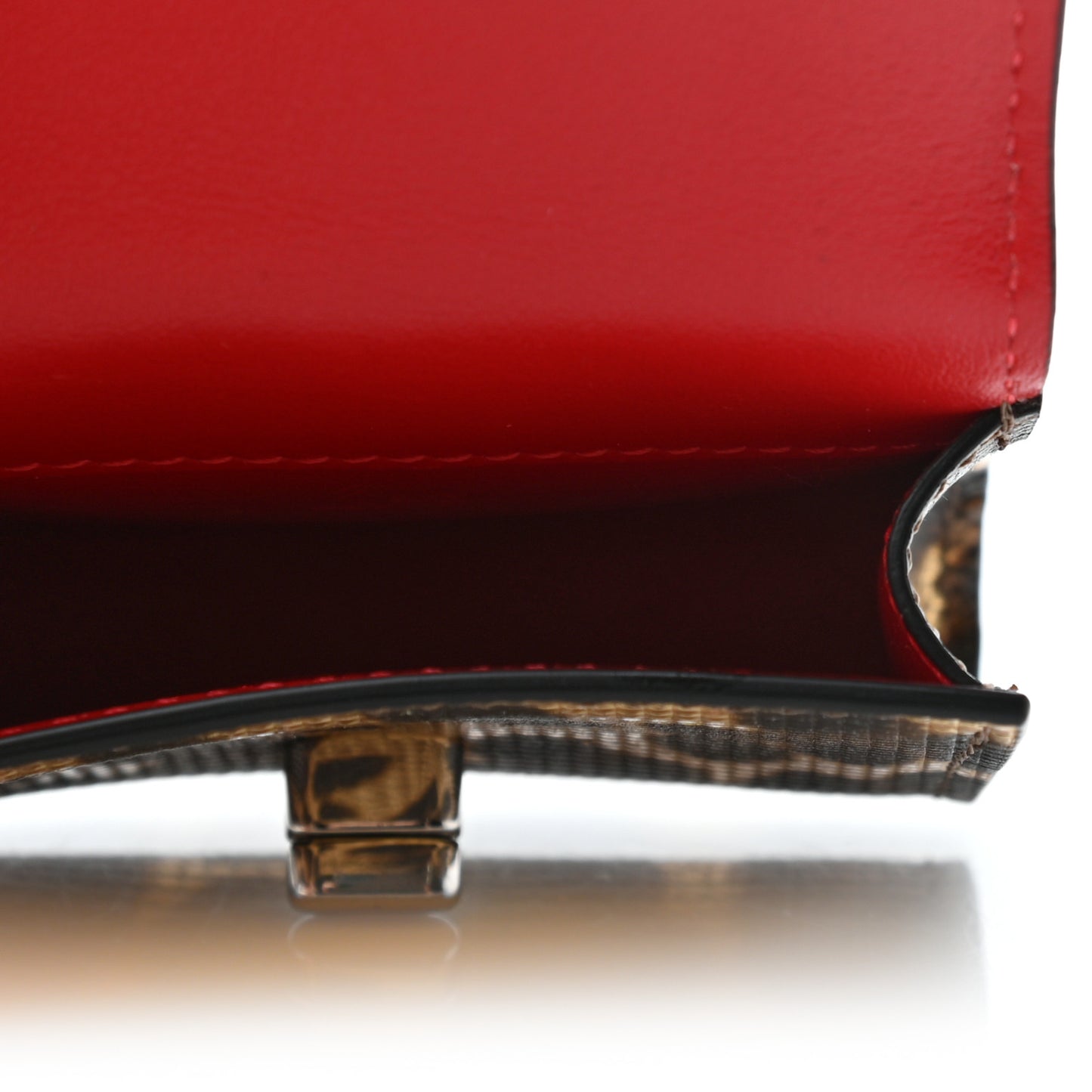 Metallic Calfskin Coins Leopard Print Elisa Belt Bag Case Gold Silver