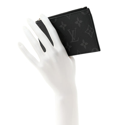 Louis Vuitton Monogram Eclipse Taiga Coin Card Holder 2 of 6