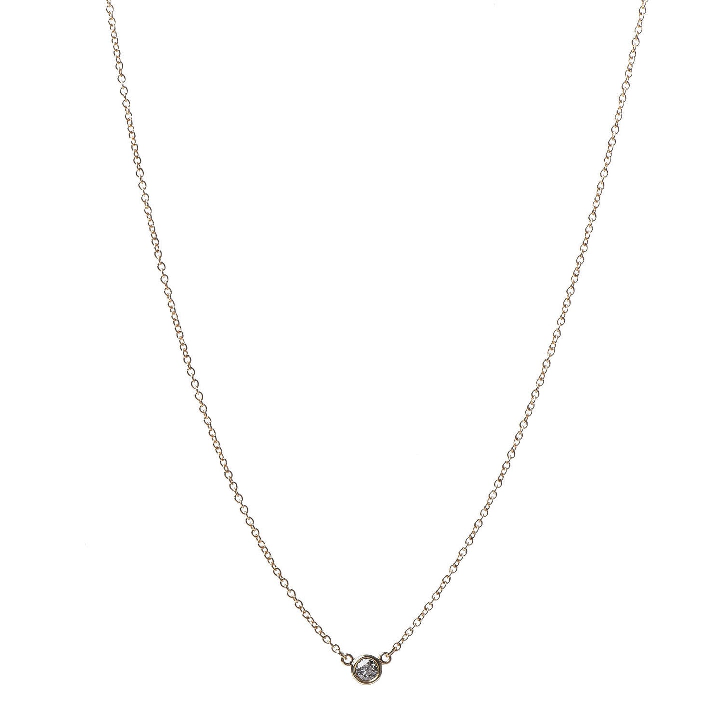 18K Yellow Gold Diamond .09ct Elsa Peretti Diamonds by the Yard Pendant Necklace