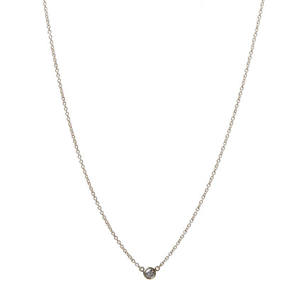 Tiffany 18K Yellow Gold Diamond .09ct Elsa Peretti Diamonds by the Yard Pendant Necklace 1 of 7