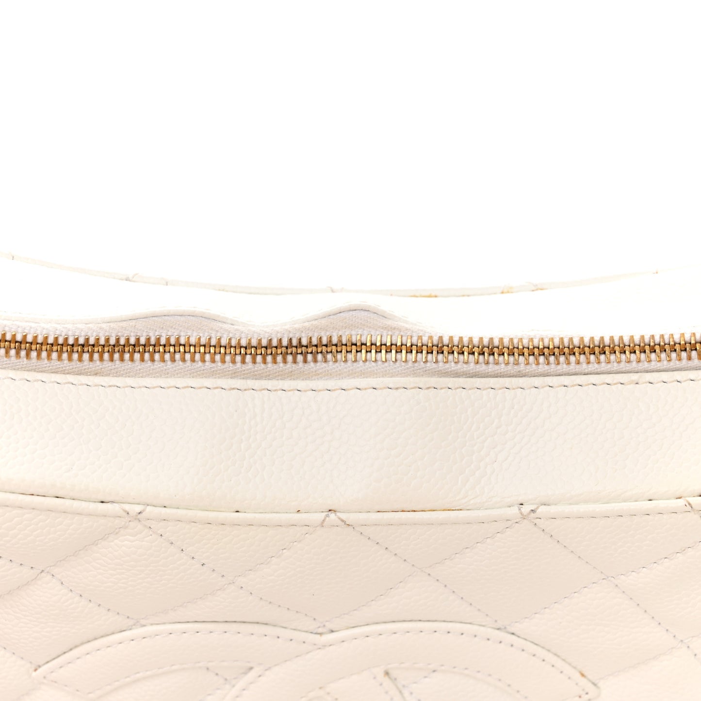 Caviar Quilted Hobo White