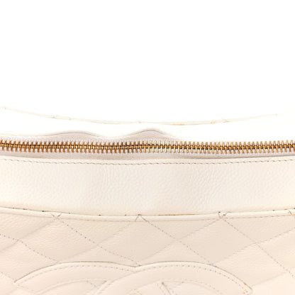 Chanel Caviar Quilted Hobo White 13 of 20