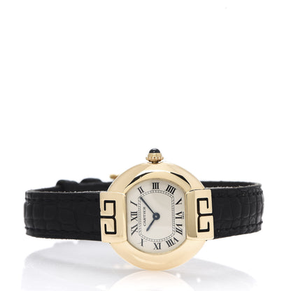 Cartier 18K Yellow Gold Crocodile 26mm Ellipse Quartz Watch 3 of 11