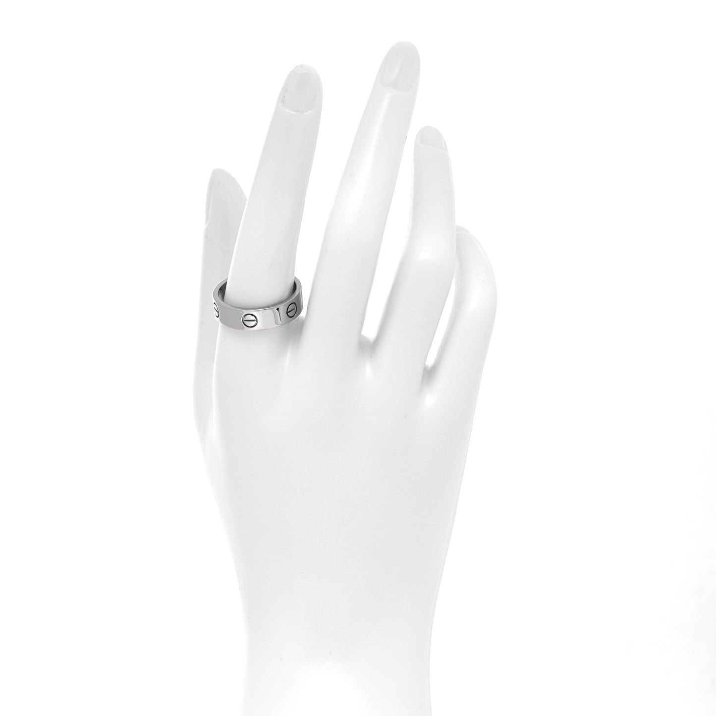 18K White Gold 6mm LOVE Ring 63 10.25